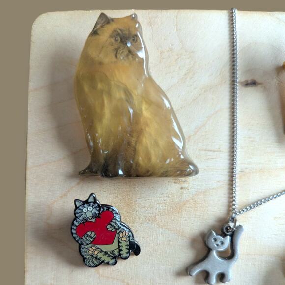 Vintage Lot of Cat Jewelry ~ Sweden Danecraft artisan - Picture 2 of 8